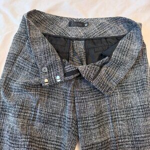 NY&Co 7th Avenue Suiting Collection–Petite 4 Gray, White Black Plaid Dress Pants